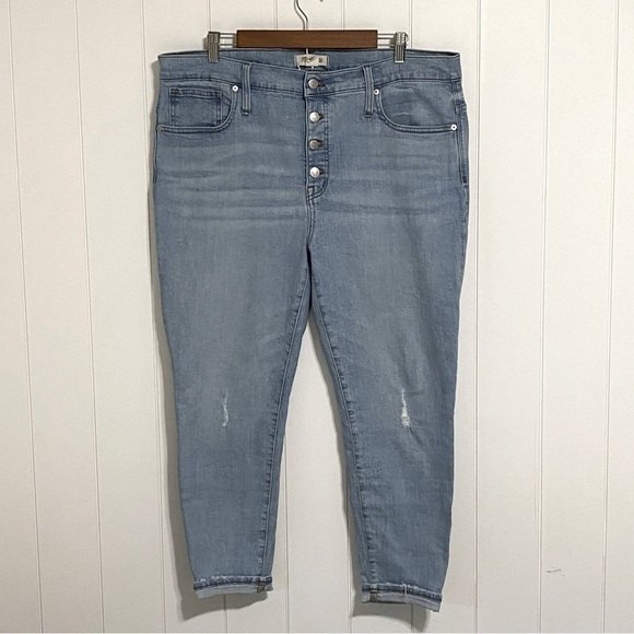 Madewell Denim - MADEWELL Button Fly 9” High Rise Skinny Ankle Jeans size 34